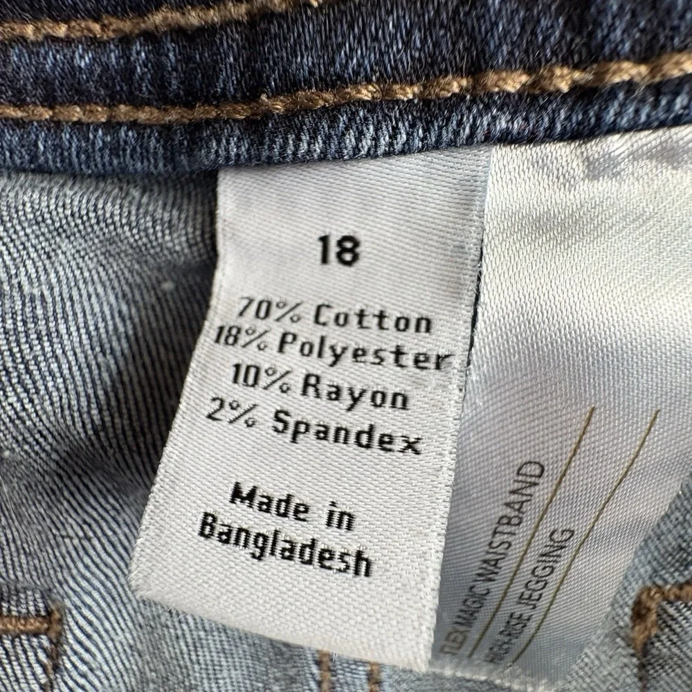 Lane‎ Bryant Jeans Womens 18 Blue High Rise Flex Jegging Classic Boho Streetwear